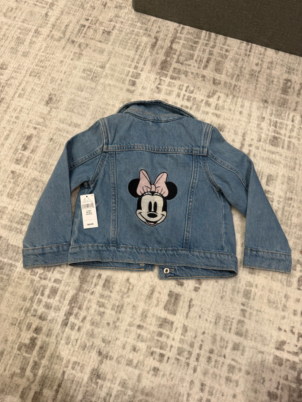 GAP Light Blue Denim Jacket with Minnie Mouse Patch